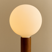 Walnut Knuckle Table Lamp with Sphere IV LED Bulb