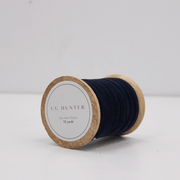 Dark Blue Handmade Narrow Velvet Ribbon, 10 Yards