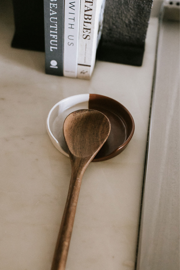 Two-Tone Ceramic Spoon Rest