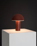 Dome-Shade Cordless Portable Lamp — Cordless mushroom lamp with touch dimming and 30-hour battery life