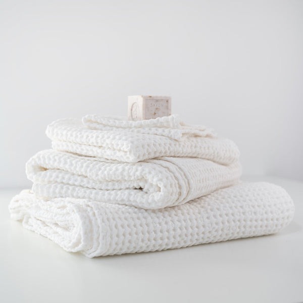 Waffle Weave Linen Cotton Bath Towel