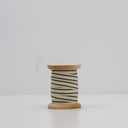 Cream & Black Striped Ribbon, Set of 2