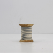 White and Grey Grosgrain Ribbon, 10 Yards