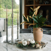 Faux Green Magnolia Leaf Stems Set
