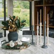 Faux Green Magnolia Leaf Stems Set