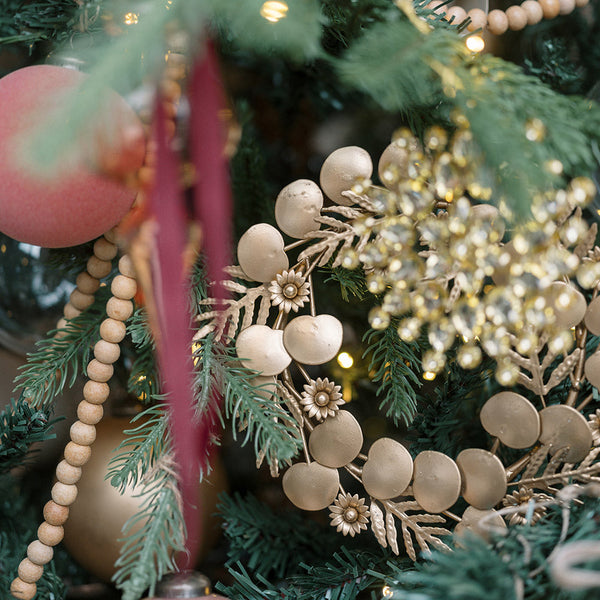 Brass Iron Wreath Ornaments, Set of 4