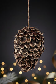 Brown & Gold Pinecone Scale Ornament