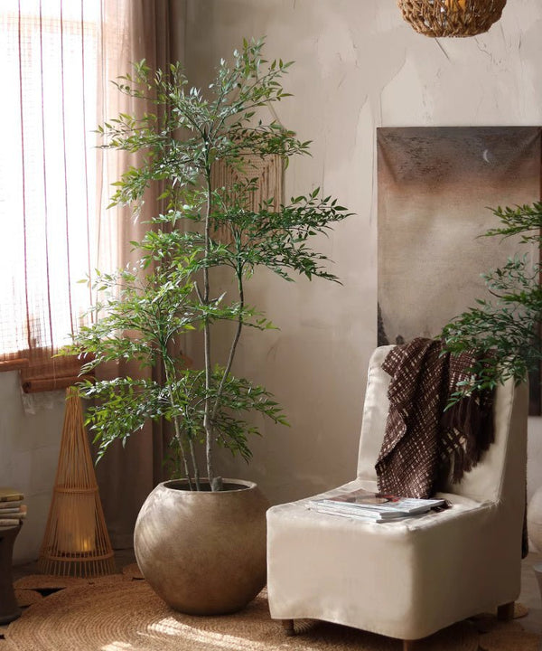Faux Nandina Indoor Tree