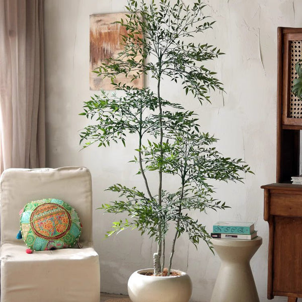 Faux Nandina Indoor Tree