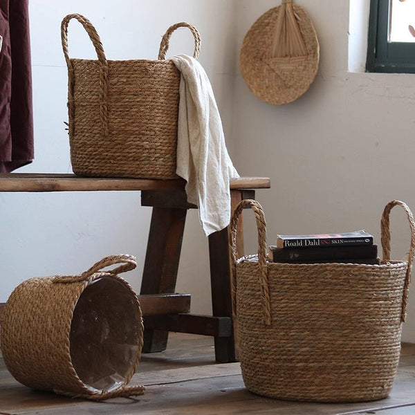 Handwoven Seagrass Basket Planter