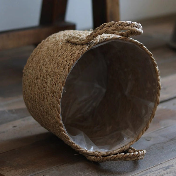 Handwoven Seagrass Basket Planter