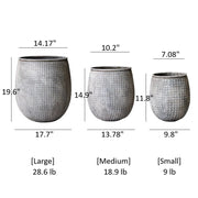 Dimple-Textured Cement Planter
