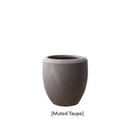 Swirl-Textured Magnesia Planter
