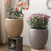 Swirl-Textured Magnesia Planter