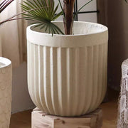 Ribbed Magnesium Oxide Cylinder Planter