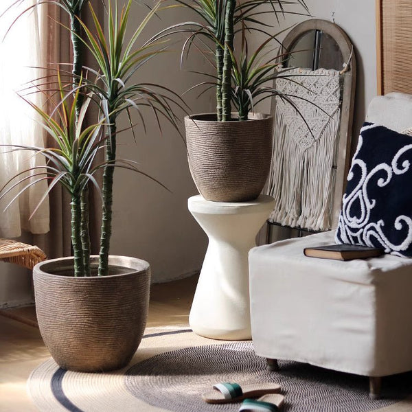 Ridged Magnesia Outdoor Planter