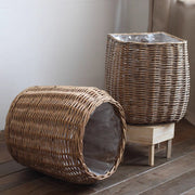Woven Rattan Floor Planter Basket