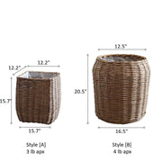 Woven Rattan Floor Planter Basket