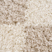 Cream Diamond Shag Area Rug