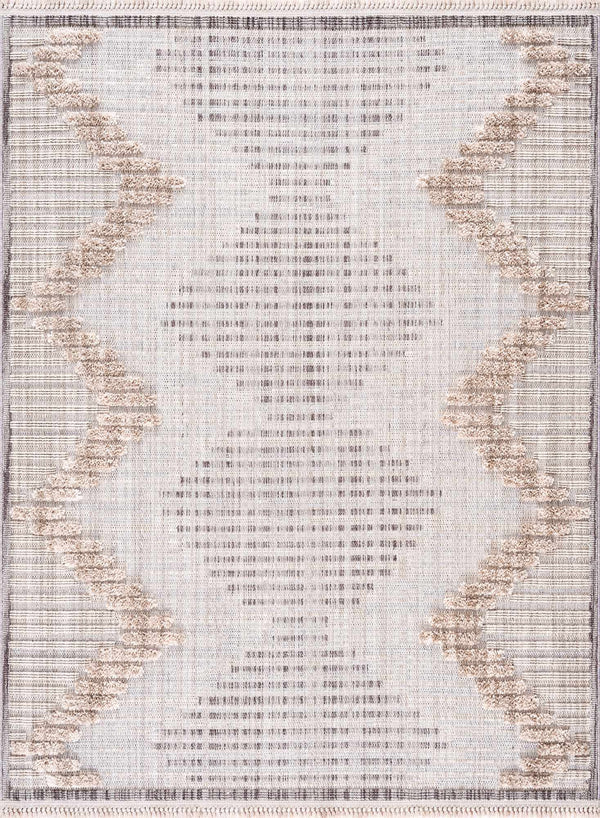 High-Low Texture Fringe Area Rug
