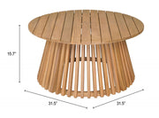 Slatted Acacia Round Coffee Table — alternate view or variant option