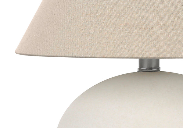 Textured Ceramic Globe Table Lamp — scale reference and proportion detail