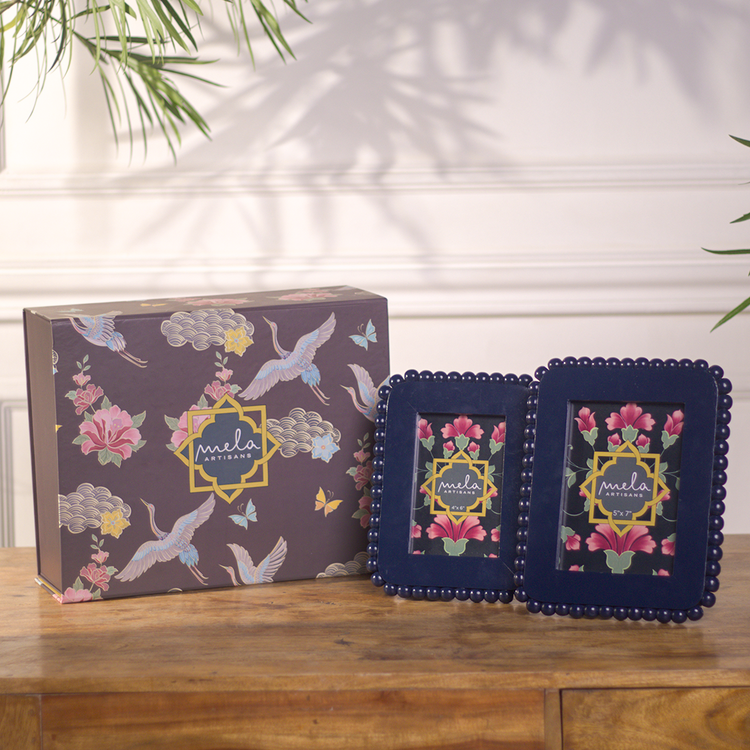 Beaded Handcrafted Photo Frame Set