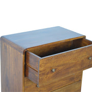 Curved Chestnut Mango Wood Dresser
