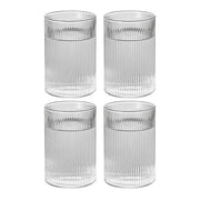 Ripple-Pattern Clear Glass Tumbler