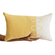 Hand-Dyed Block Lumbar Pillow