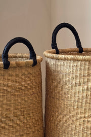 Handwoven Elephant Grass Laundry Hamper