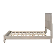 Reeded Wood Platform Bed Frame