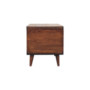 Curved Mango Wood Storage Blanket Box