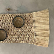 Handwoven Crochet Fringe Table Runner