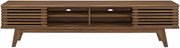 Slatted Walnut-Grain Media Console
