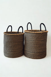 Striped Elephant Grass Storage Hamper