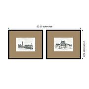 Cityscape Sketch Framed Print Set
