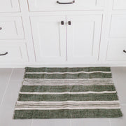 Hand-Woven Stripe Cotton Bath Mat