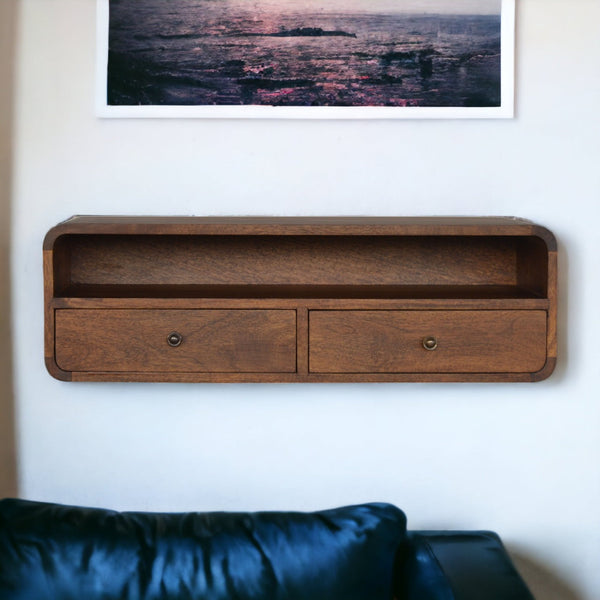 Chestnut Mango Wood Floating Console