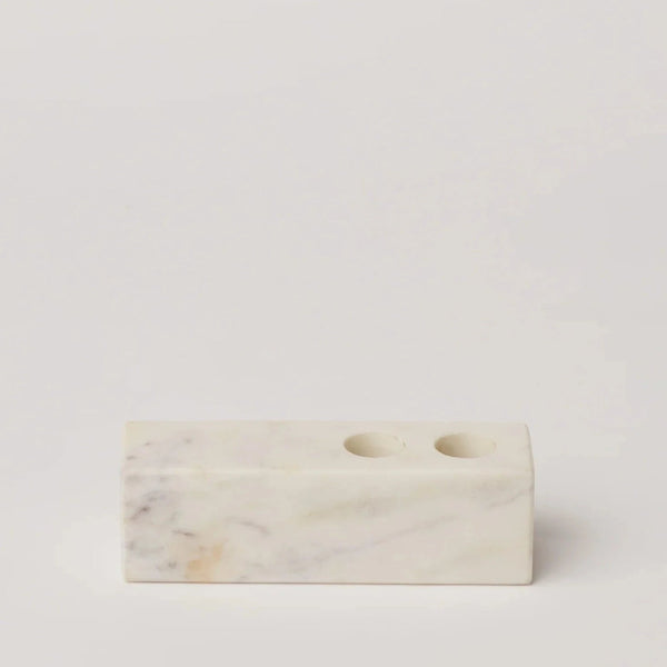 Marble Double Taper Candle Holder