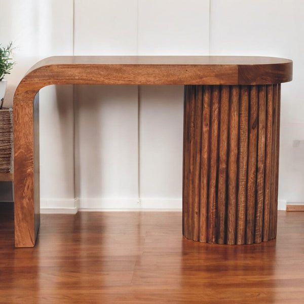 Fluted Mango Wood Coffee Table