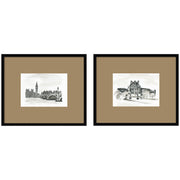 Cityscape Sketch Framed Print Set