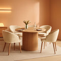 Fluted Pedestal Round Dining Set – dining room set | Roost & Roam