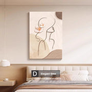Embossed Canvas Abstract Wall Print — back and side profile detail
