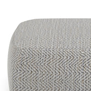 Herringbone Cotton Square Pouf