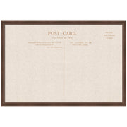 Vintage Postcard Linen Fabric Pinboard hung above a writing desk with mementos pinned