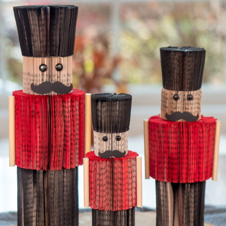 Folded Book Paper Nutcracker Decor