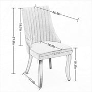 Channel-Tufted Ochre Upholstered Dining Chairs — additional product view 13