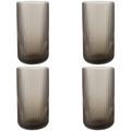 Fluted Smoke Glass Tumbler Set
