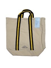 Recycled Canvas Striped Belt-Handle Tote